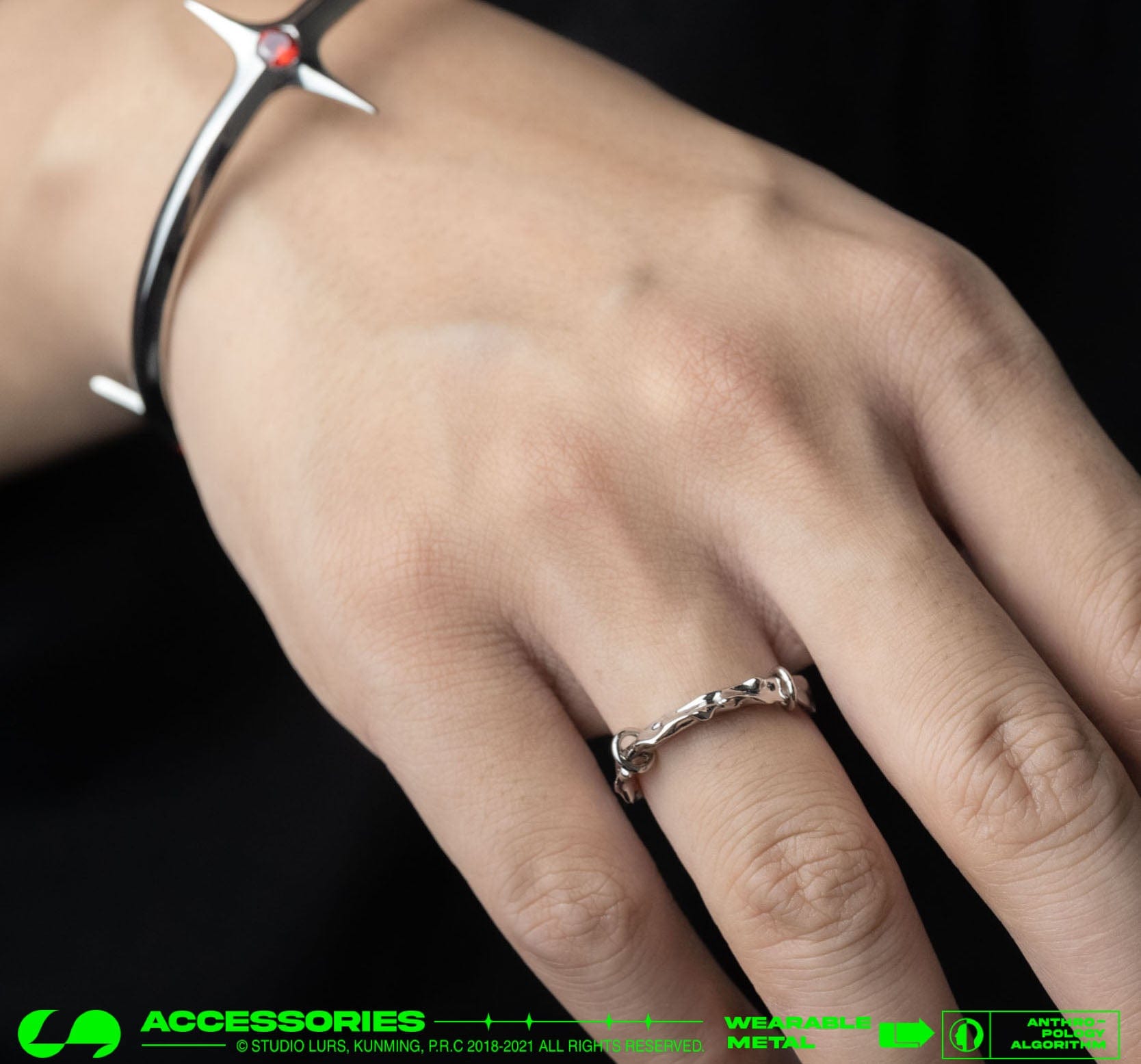 LURS Three Loops Irregular Mercury Ring - COPPING THREADS - LURS