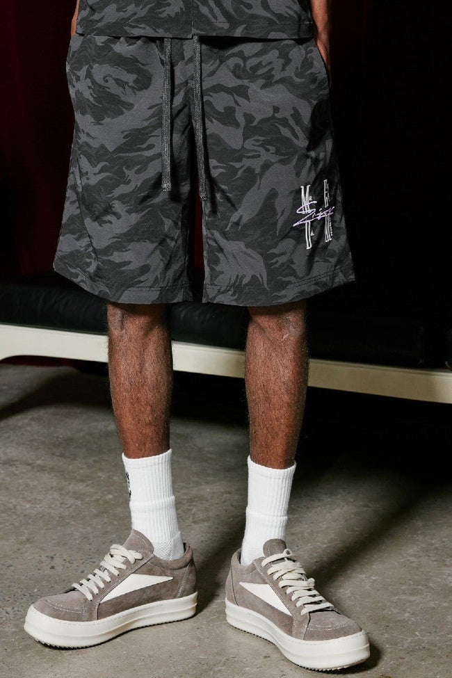 MEDM Camo Nylon Shorts - COPPING THREADS - MEDM Hover Image