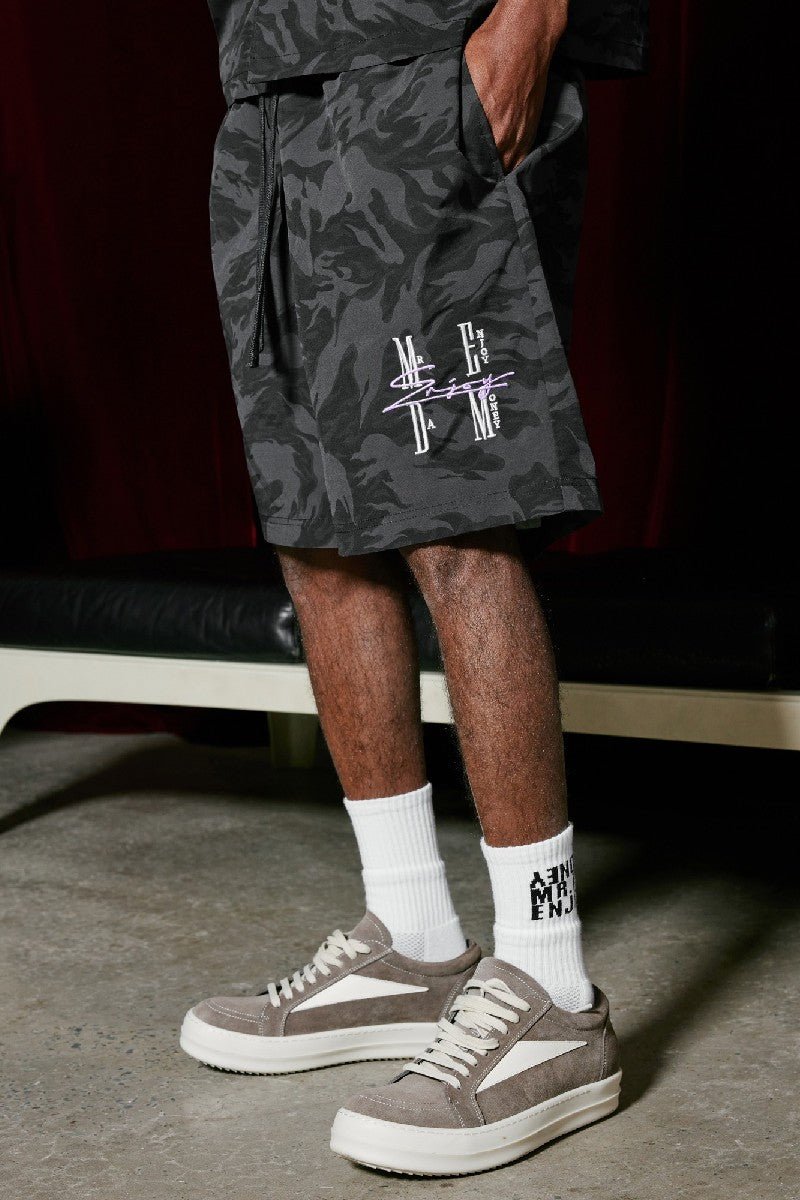 MEDM Camo Nylon Shorts - COPPING THREADS - MEDM
