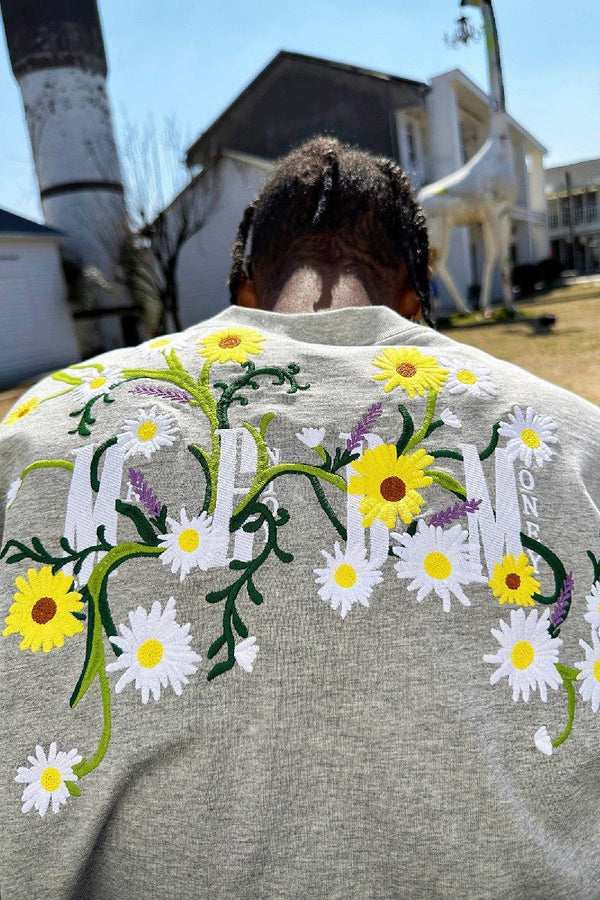MEDM Embroidered Flowers Logo Tee - COPPING THREADS - MEDM