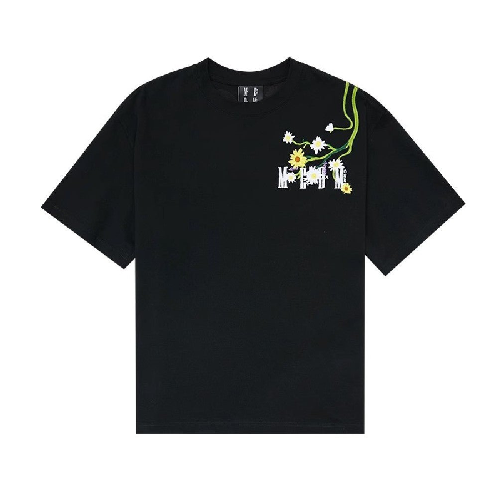 MEDM Embroidered Flowers Logo Tee - COPPING THREADS - MEDM
