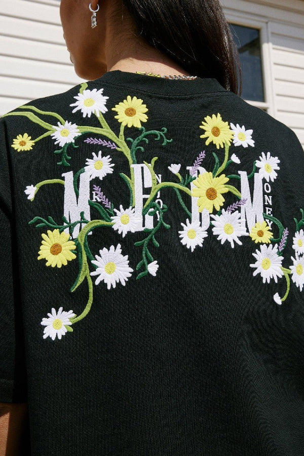 MEDM Embroidered Flowers Logo Tee - COPPING THREADS - MEDM