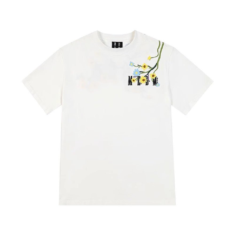 MEDM Embroidered Flowers Logo Tee - COPPING THREADS - MEDM