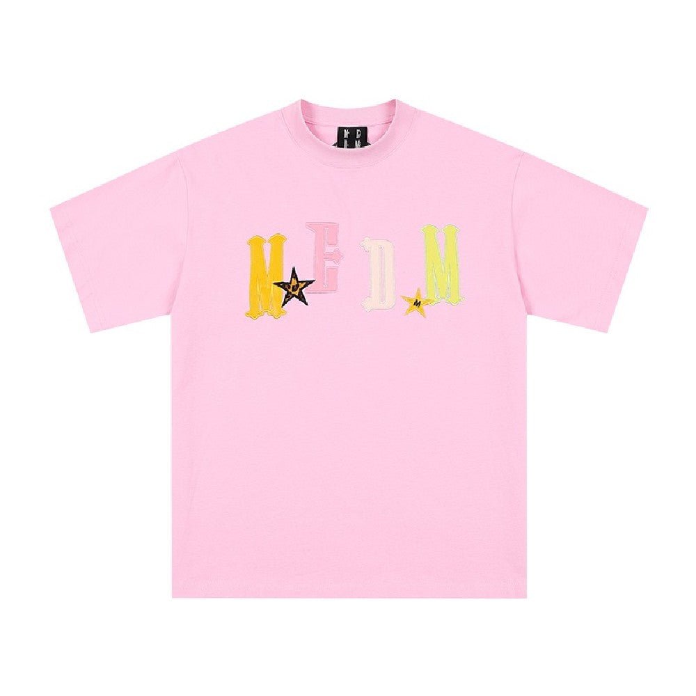 MEDM Embroidered Leather Logo Tee - COPPING THREADS - MEDM