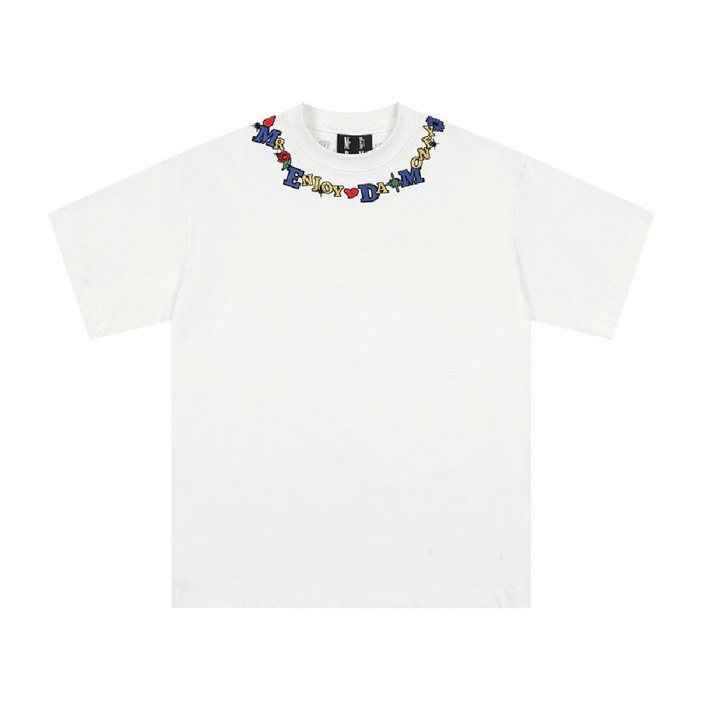 MEDM Embroidered Neck Logo Tee - COPPING THREADS - MEDM
