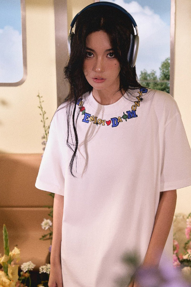 MEDM Embroidered Neck Logo Tee Main Image