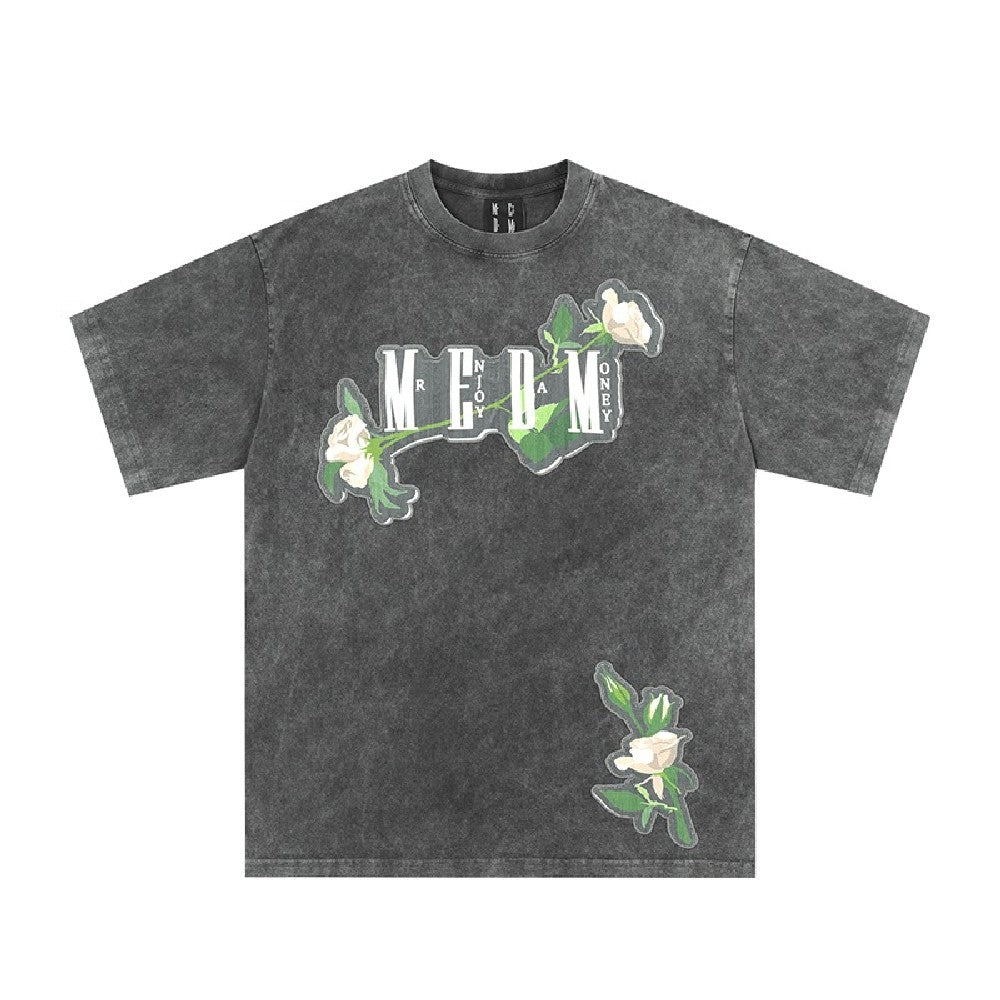 MEDM Embroidered Rose Logo Tee - COPPING THREADS - MEDM