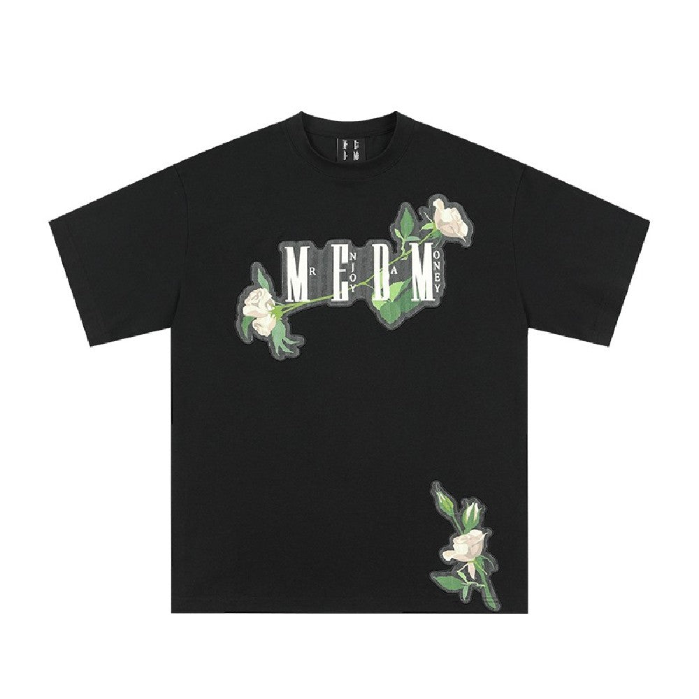MEDM Embroidered Rose Logo Tee - COPPING THREADS - MEDM