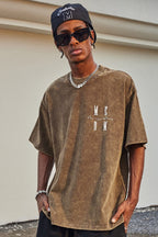 MEDM Embroidered Washed Logo Tee - COPPING THREADS - MEDM