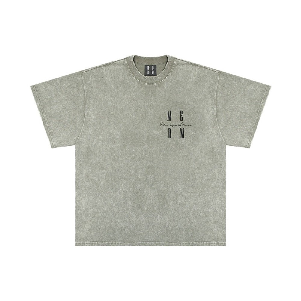MEDM Embroidered Washed Logo Tee - COPPING THREADS - MEDM