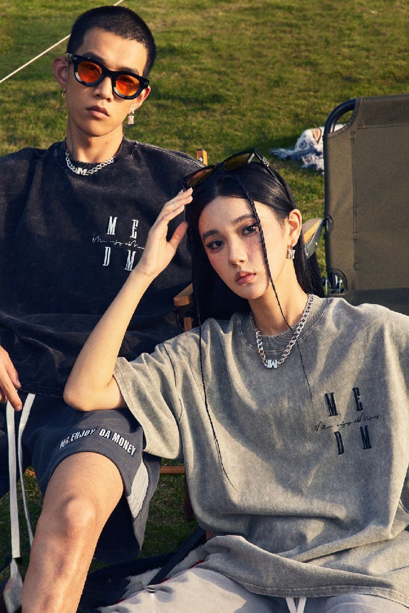 MEDM Embroidered Washed Logo Tee - COPPING THREADS - MEDM