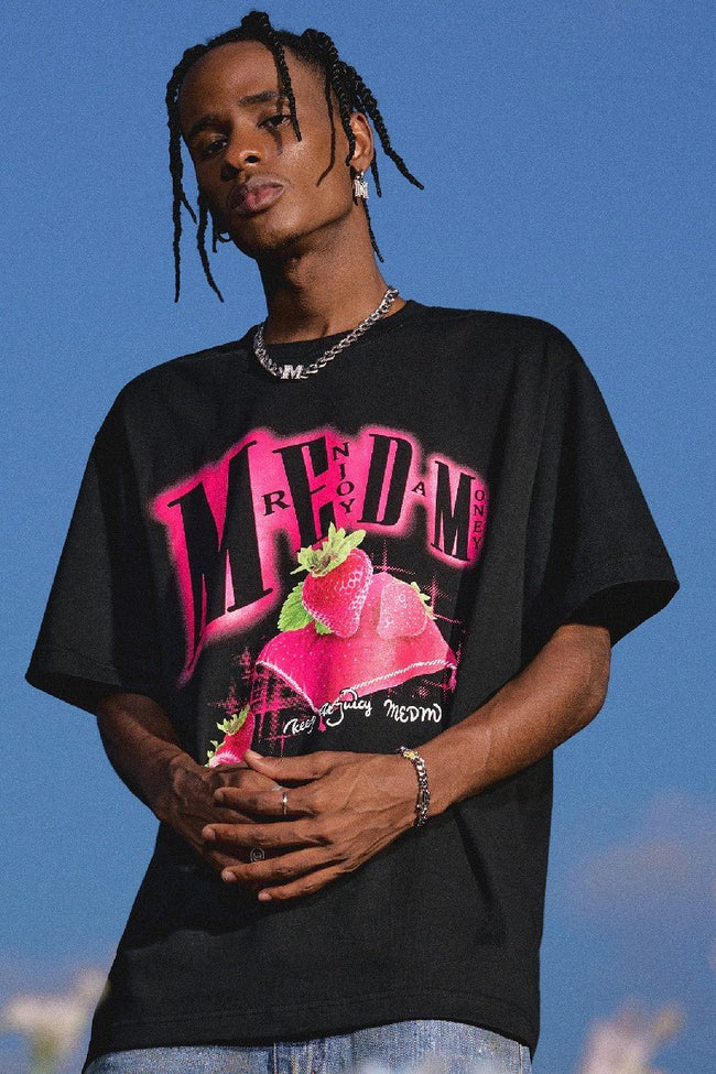 MEDM Fruit Print Logo Tee - COPPING THREADS - MEDM Hover Image