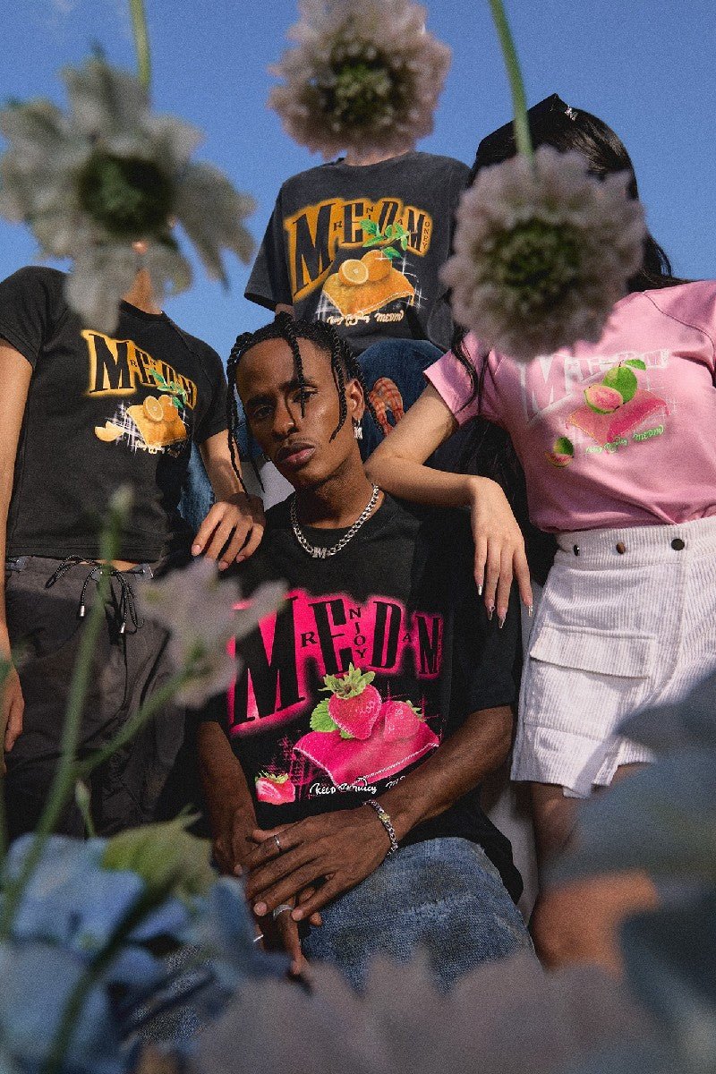 MEDM Fruit Print Logo Tee - COPPING THREADS - MEDM