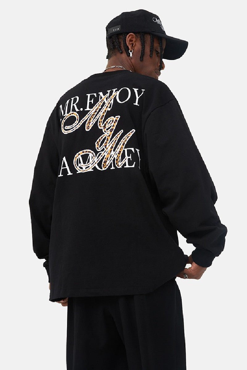 MEDM Leopard Logo Long Sleeve Tee - COPPING THREADS - MEDM