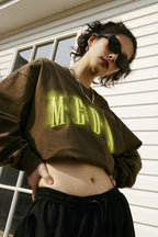 MEDM Neon Lights Logo Embroidered Long Sleeve Tee - COPPING THREADS - MEDM
