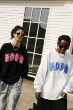 MEDM Neon Lights Logo Embroidered Long Sleeve Tee - COPPING THREADS - MEDM