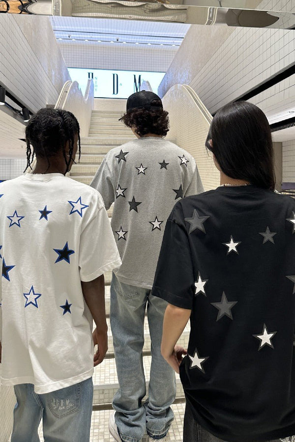 MEDM Stars Print Logo Tee - COPPING THREADS - MEDM