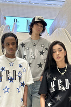 MEDM Stars Print Logo Tee - COPPING THREADS - MEDM