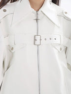 Minimalist Metallic Leather Jacket - COPPING THREADS - CT Select