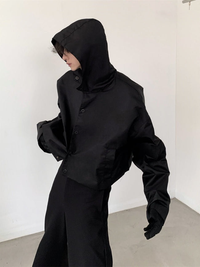 Nylon Button Hoodie - COPPING THREADS - CT Select Hover Image