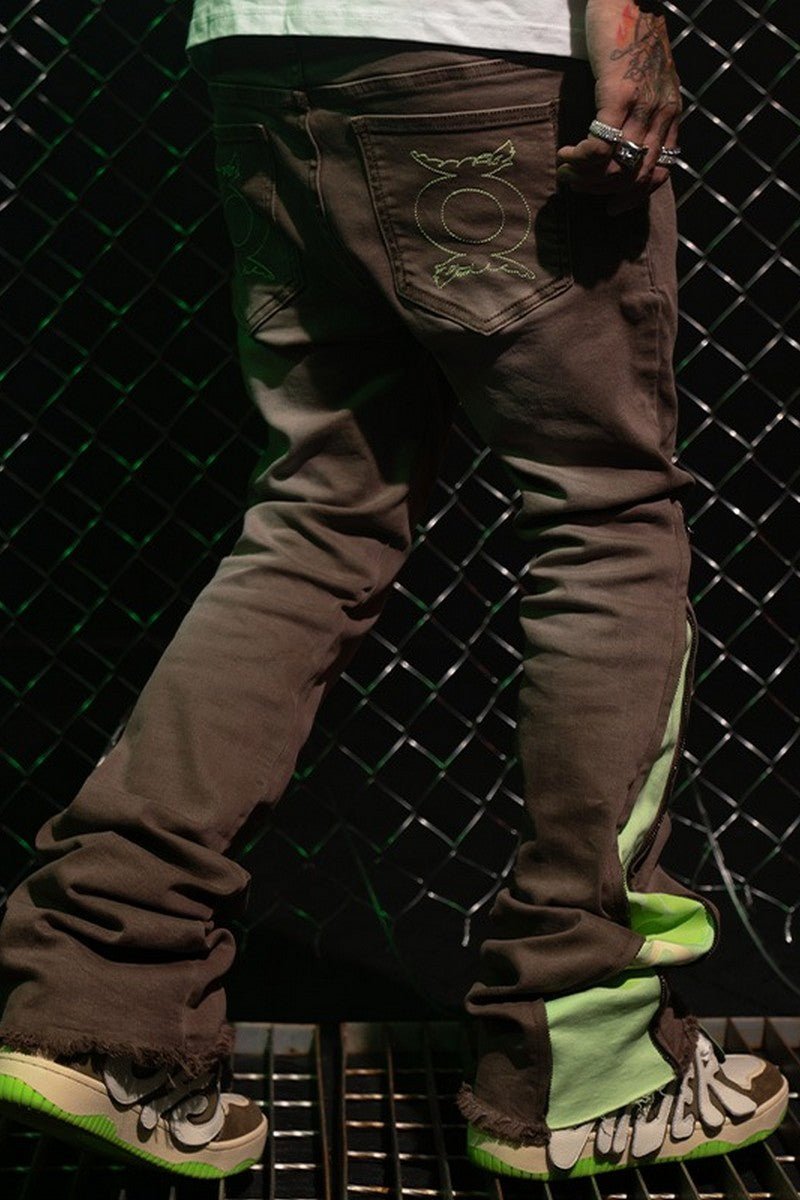 Old Order Logo Zipper Flared Pants - COPPING THREADS - Old Order