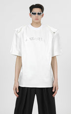 Paneled Shoulder Pads T-Shirt - COPPING THREADS - CT Select