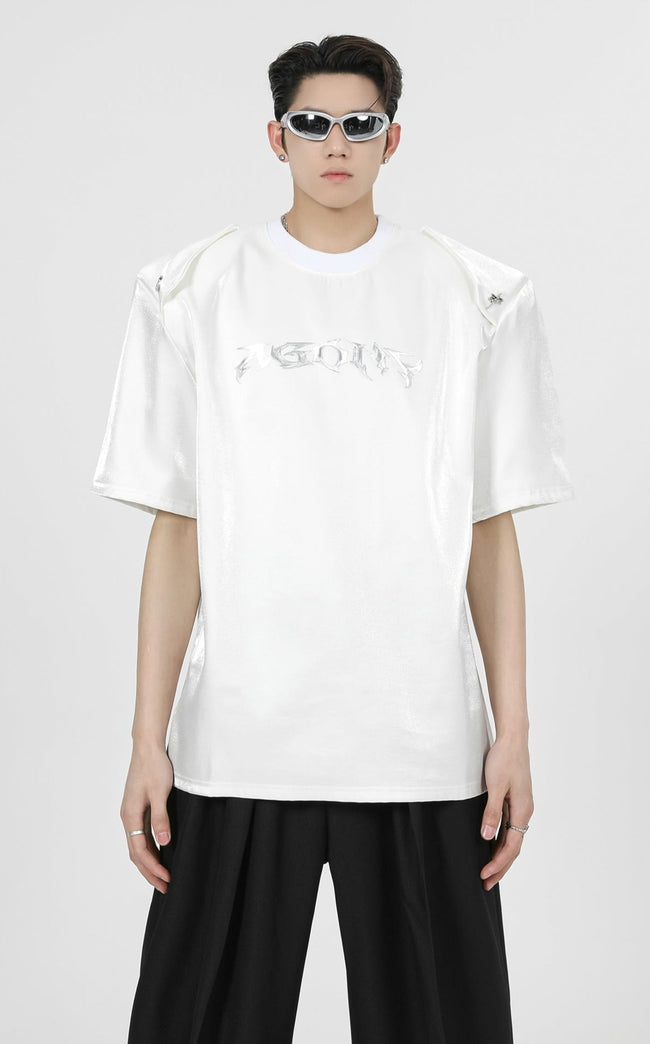 Paneled Shoulder Pads T-Shirt - COPPING THREADS - CT Select Hover Image