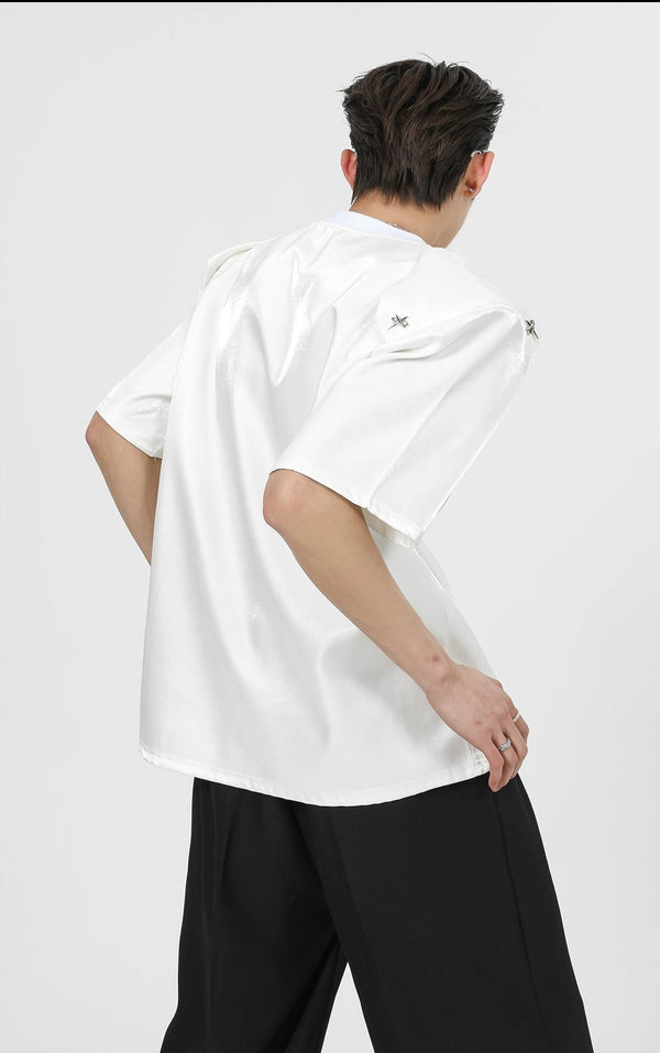 Paneled Shoulder Pads T-Shirt - COPPING THREADS - CT Select