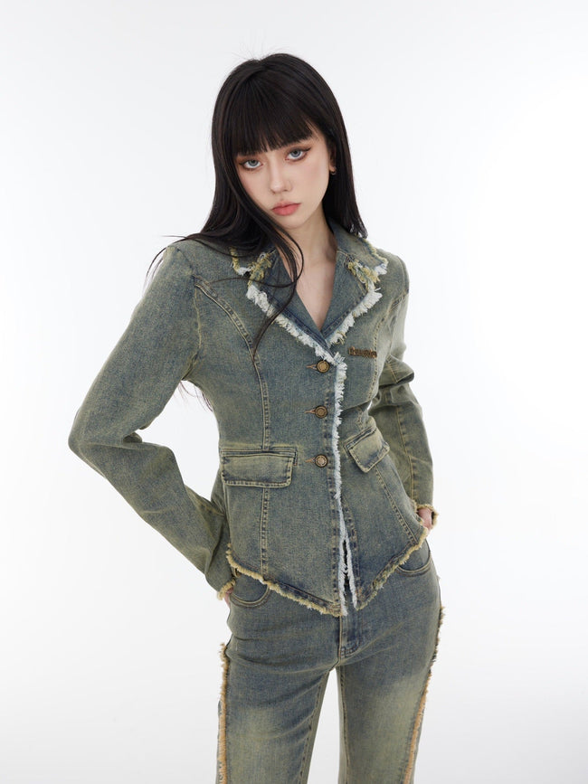 Raw Edge Denim Jacket - COPPING THREADS - CT Select Hover Image