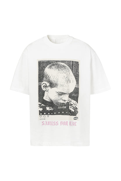 TRECLUB Sadness Face Printing Tee