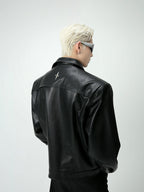 Shoulder Pad Leather Biker Jacket - COPPING THREADS - CT Select