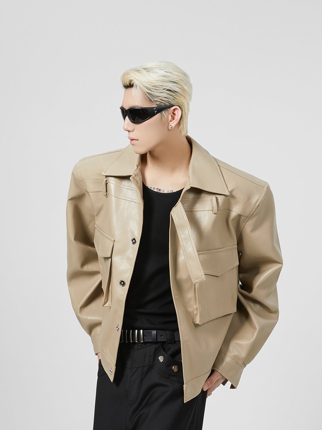 Shoulder Pad Leather Biker Jacket Secondary image