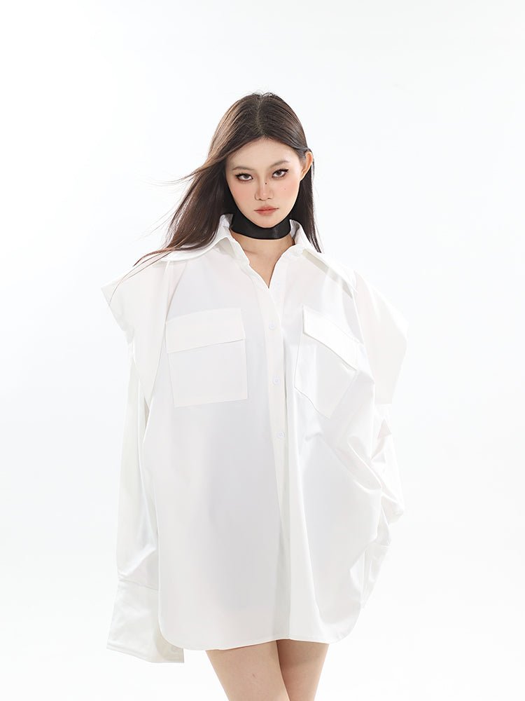 Simple Design Oversized Shirt - COPPING THREADS - CT Select