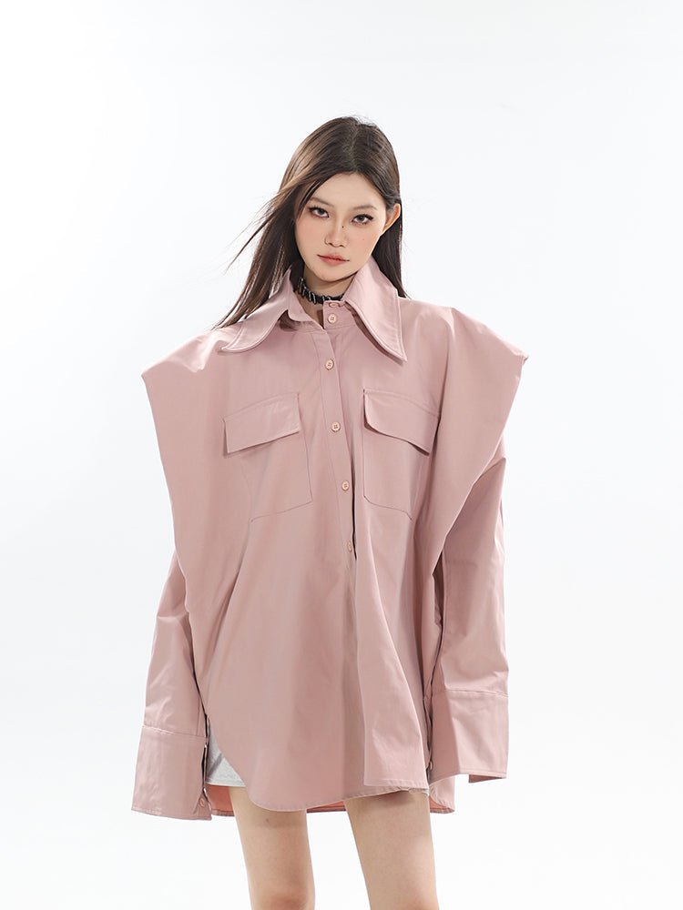Simple Design Oversized Shirt - COPPING THREADS - CT Select