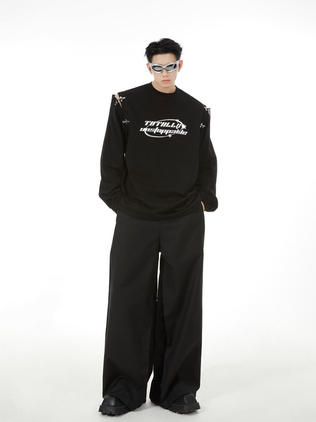 Split Airplane Buckle Long Sleeve Tee - COPPING THREADS - CT Select