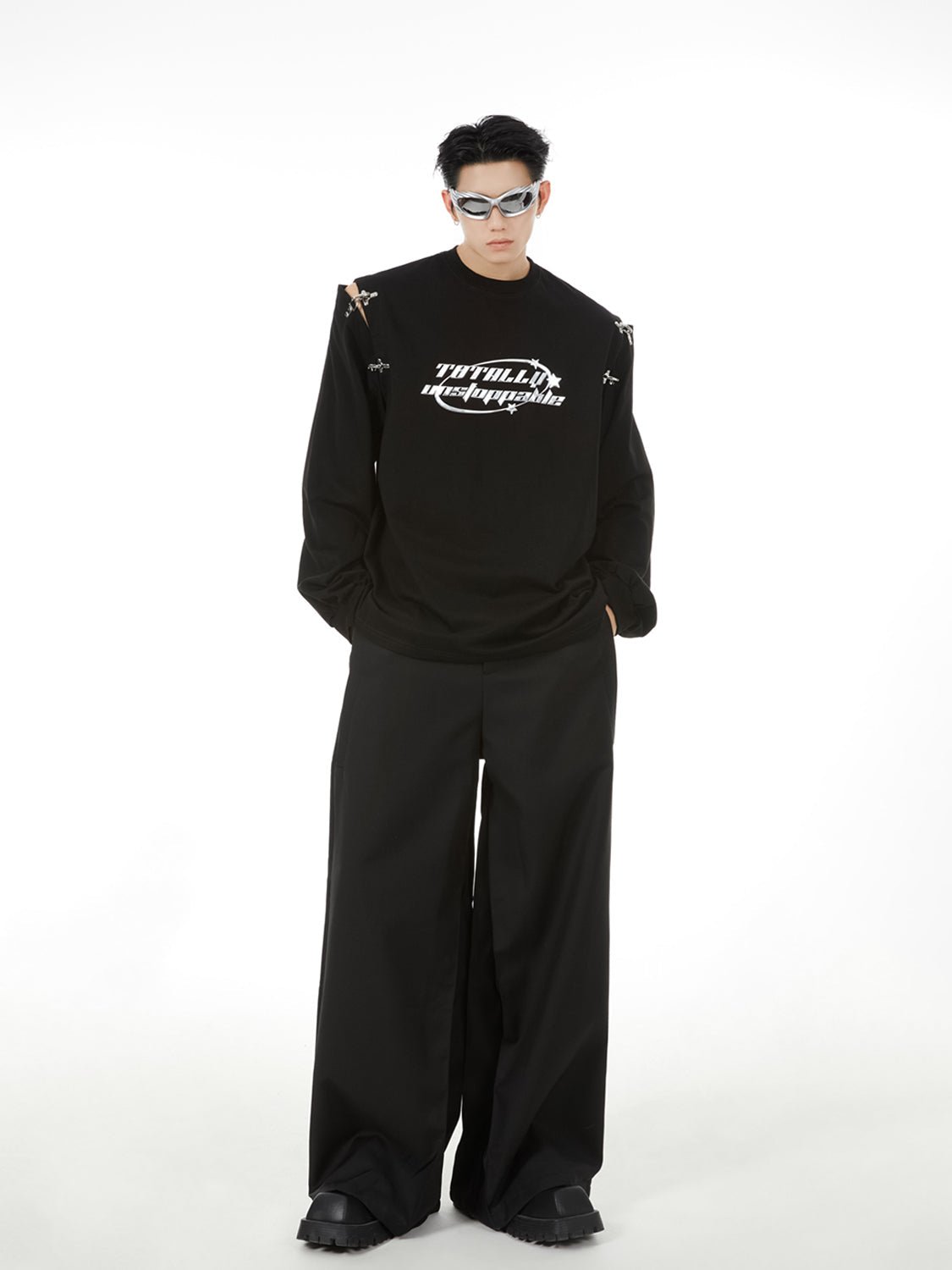 Split Airplane Buckle Long Sleeve Tee - COPPING THREADS - CT Select