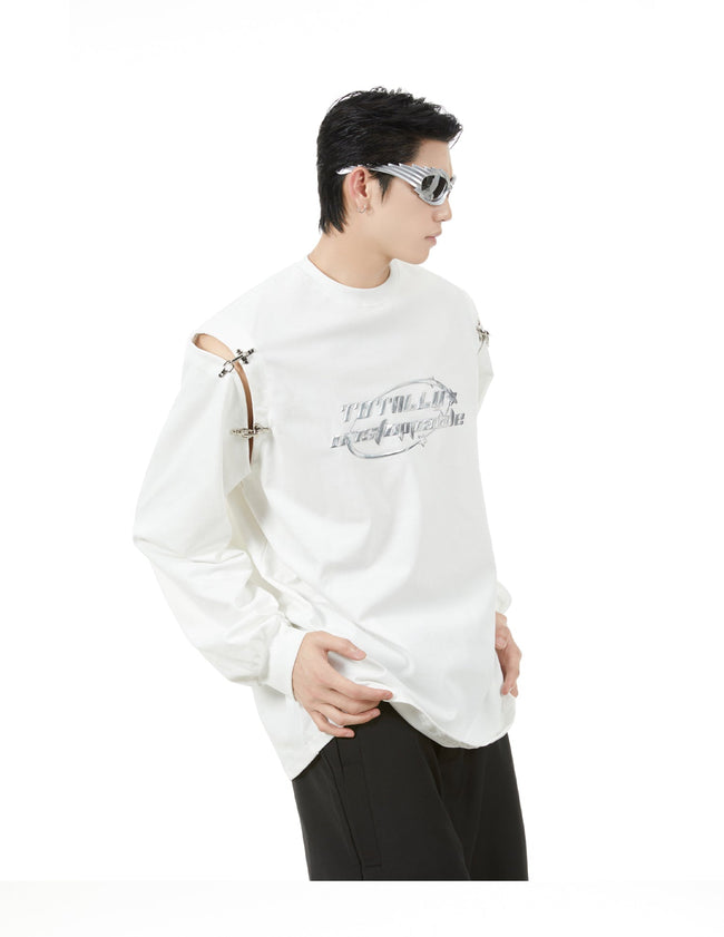 Split Airplane Buckle Long Sleeve Tee Main Image