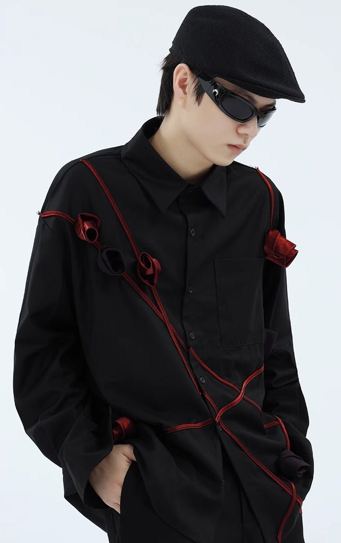 Three-dimensional Flower Shirt Secondary image