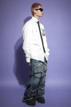 TRECLUB CARGO DENIM PANTS - COPPING THREADS - TRECLUB