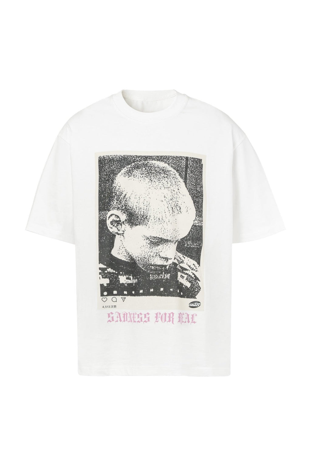 TRECLUB Sadness Face Printing Tee - COPPING THREADS - TRECLUB