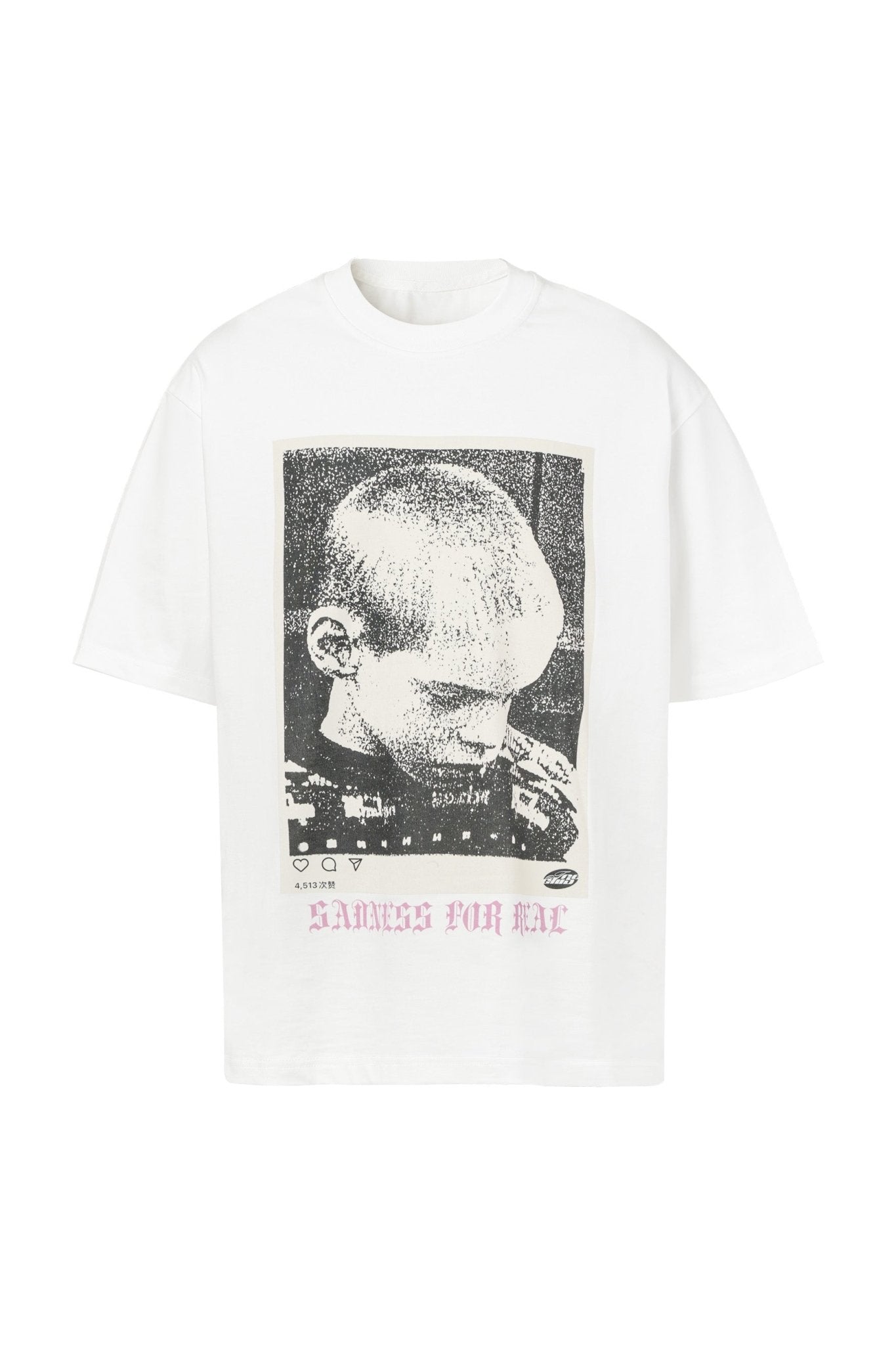 TRECLUB Sadness Face Printing Tee - COPPING THREADS - TRECLUB