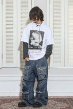 TRECLUB Sadness Face Printing Tee - COPPING THREADS - TRECLUB