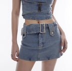 Trend Denim Vest Tight Skirt - COPPING THREADS - CT Select
